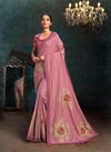 MAHOTSAV SHRIHITHA 21100 SERIES Dark Pink Foiling Digital Print Applique Work Stone Handwork Sarees Collection 21114